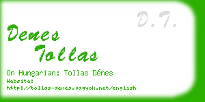 denes tollas business card